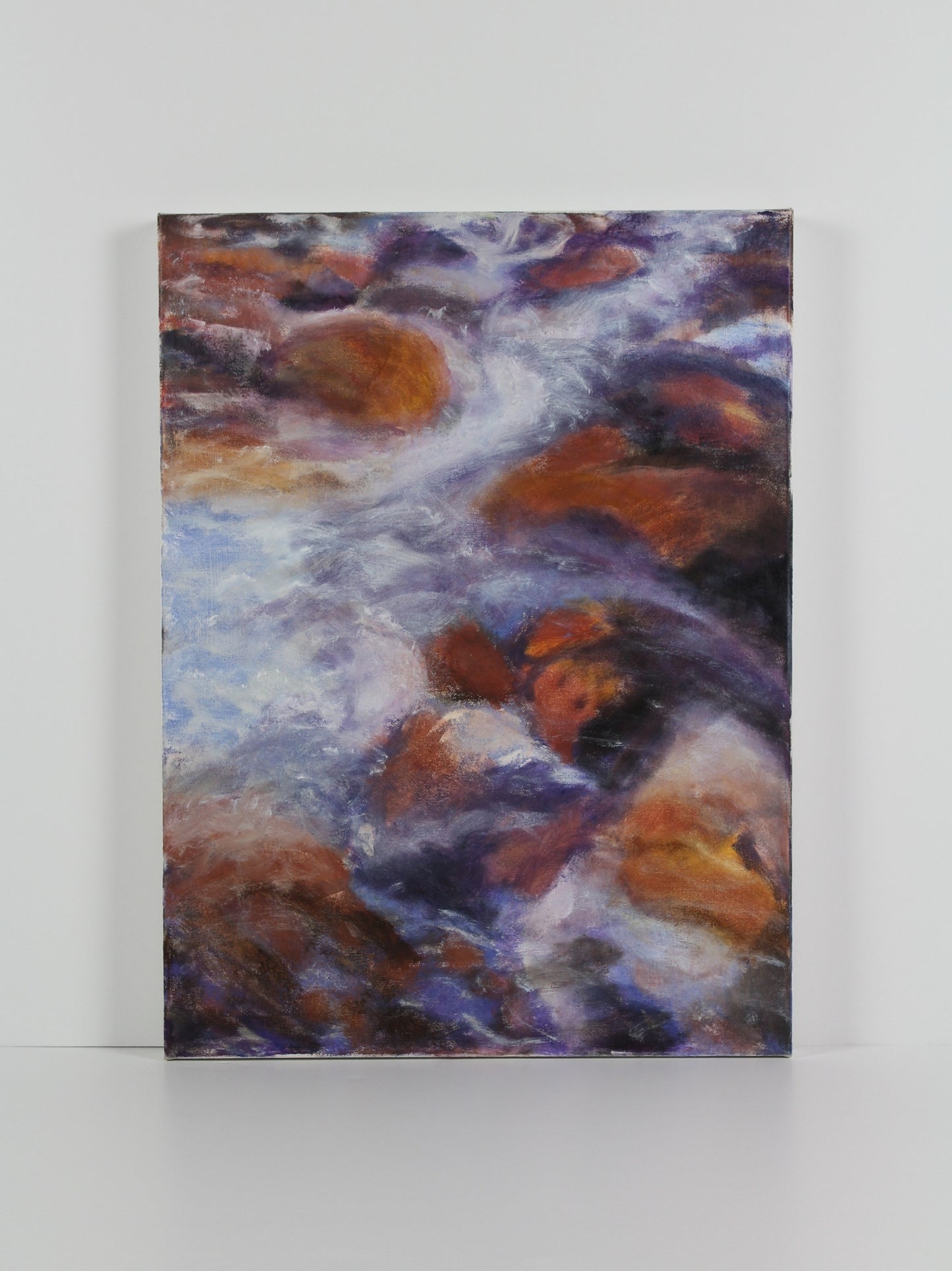 ‘Rushing’ – an oil on canvas painting by Fiona Barrett, available at Rising Creative Studio.