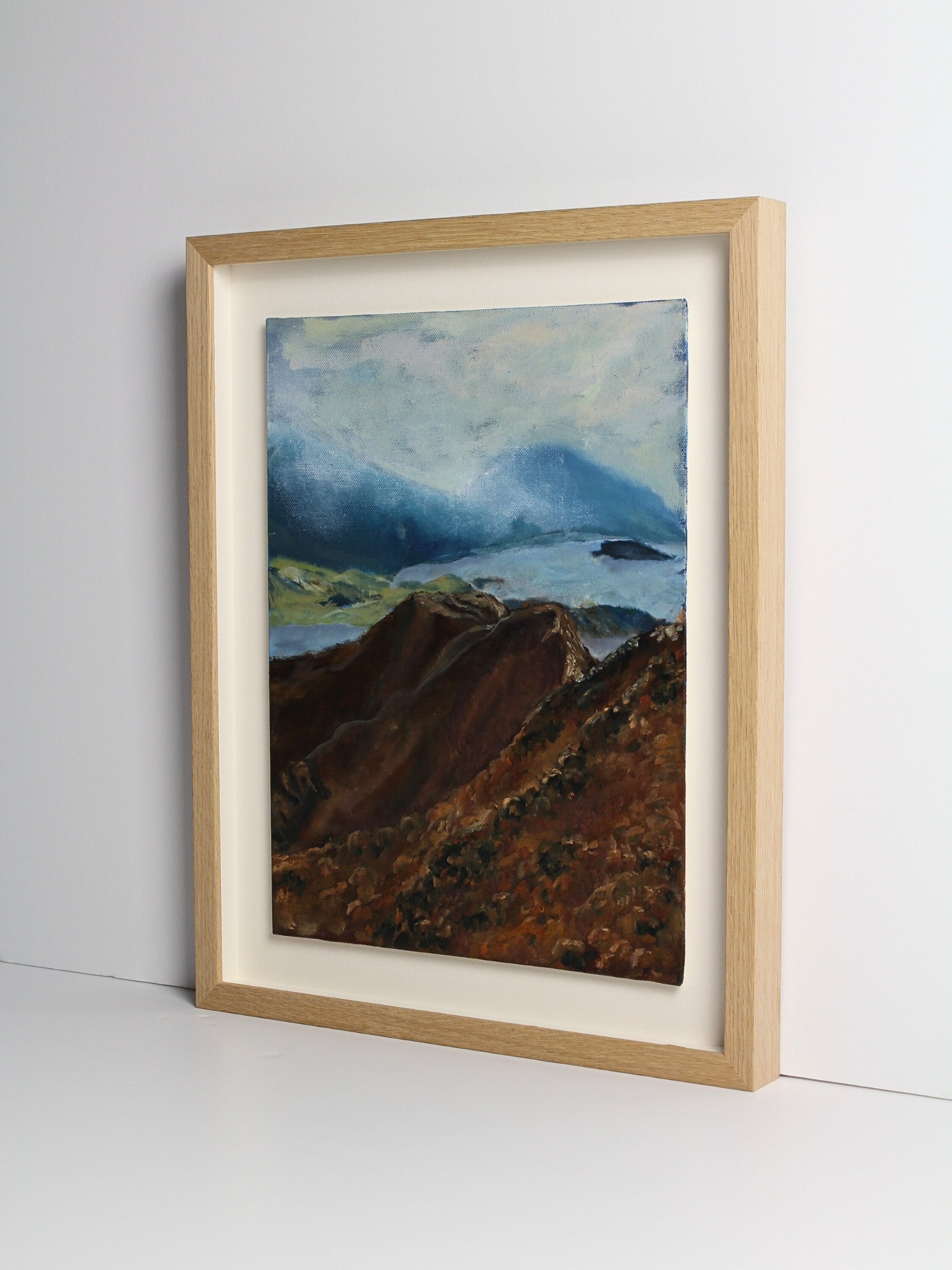 Original landscape painting, oil on canvas panel ‘As Far As The Eye Can See’, created by CJ Hobbs, available through Rising Creative Studio.