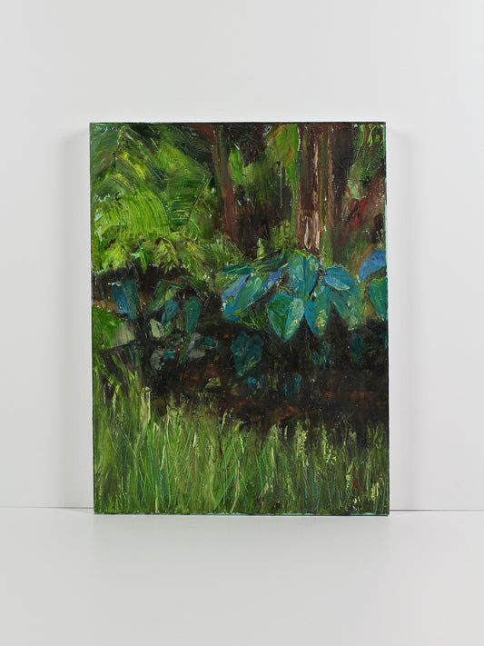 Original oil on canvas artwork ‘Reflect Blue’, created by Fiona Barrett, available through Rising Creative Studio.
