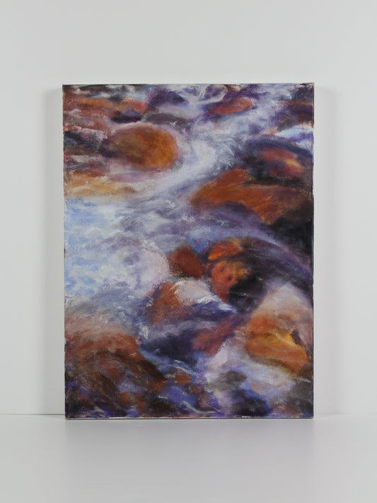 ‘Rushing’ – an oil on canvas painting by Fiona Barrett, available at Rising Creative Studio.