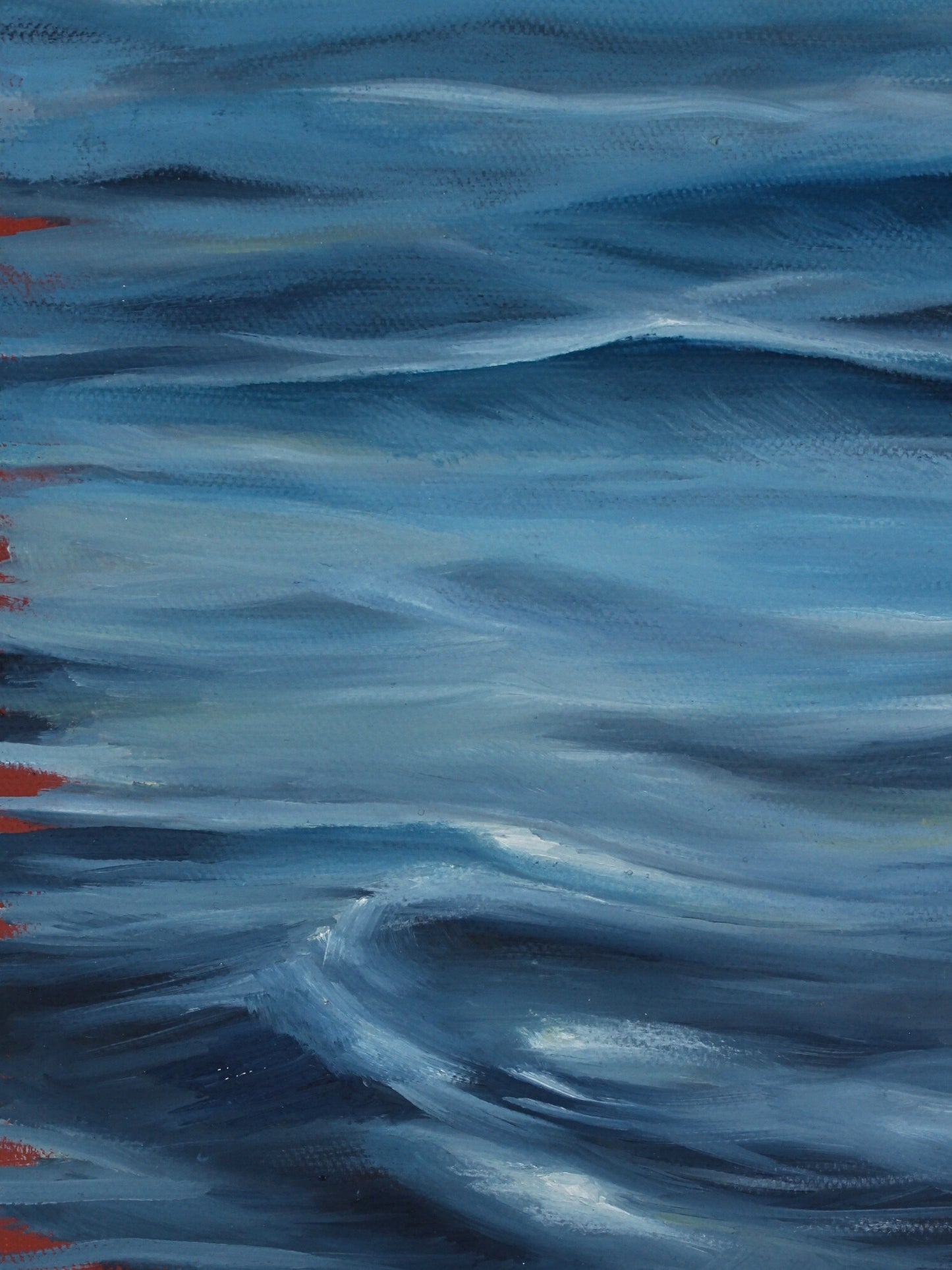 ‘Water in oil’ – an oil on canvas painting by Myrna Brown, available at Rising Creative Studio.