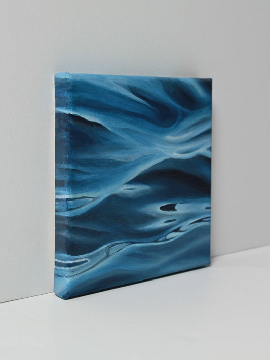 Original oil on canvas piece ‘Wave Study’, created by Myrna Brown, available through Rising Creative Studio.