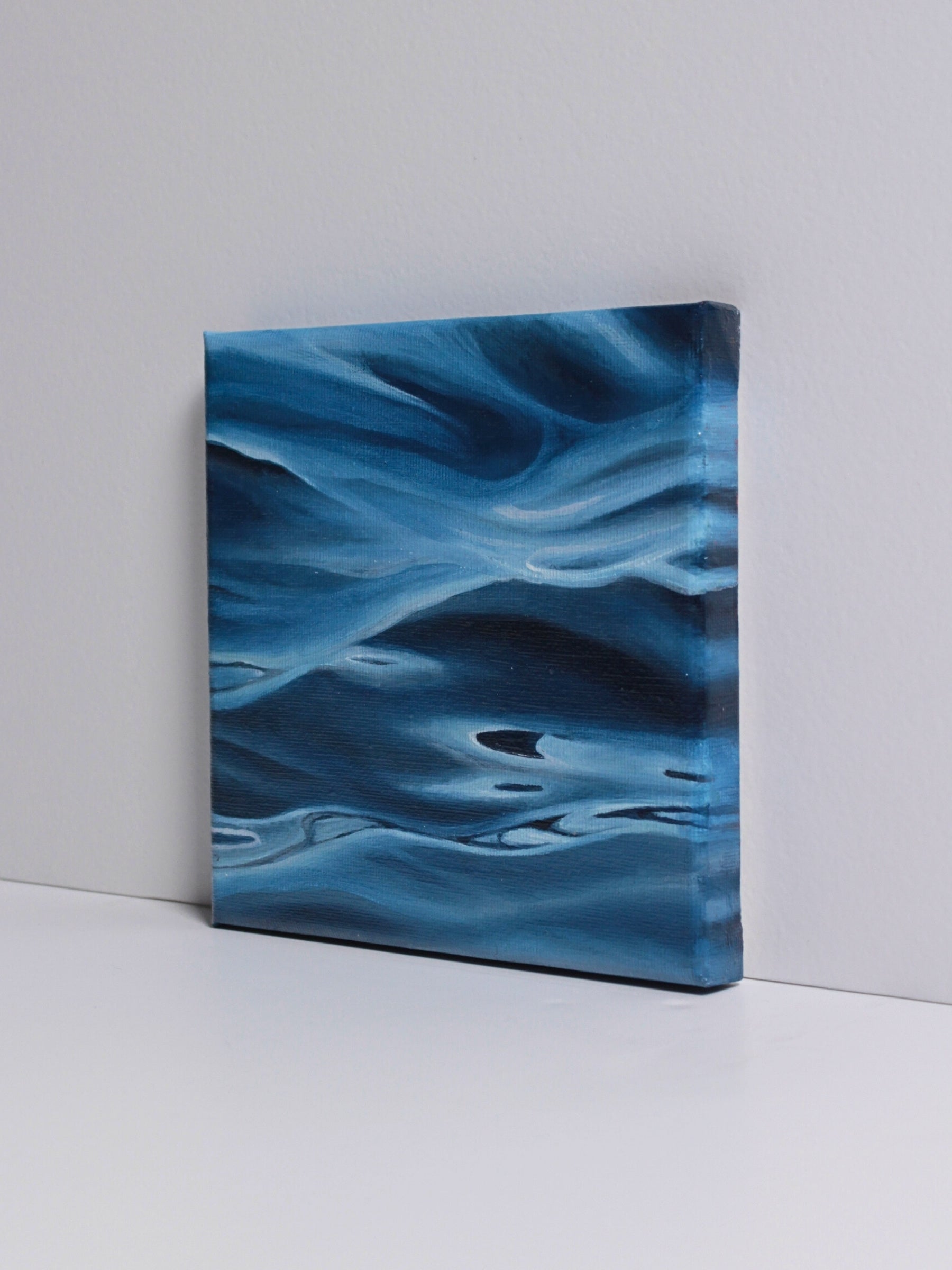 Original oil on canvas piece ‘Wave Study’, created by Myrna Brown, available through Rising Creative Studio.