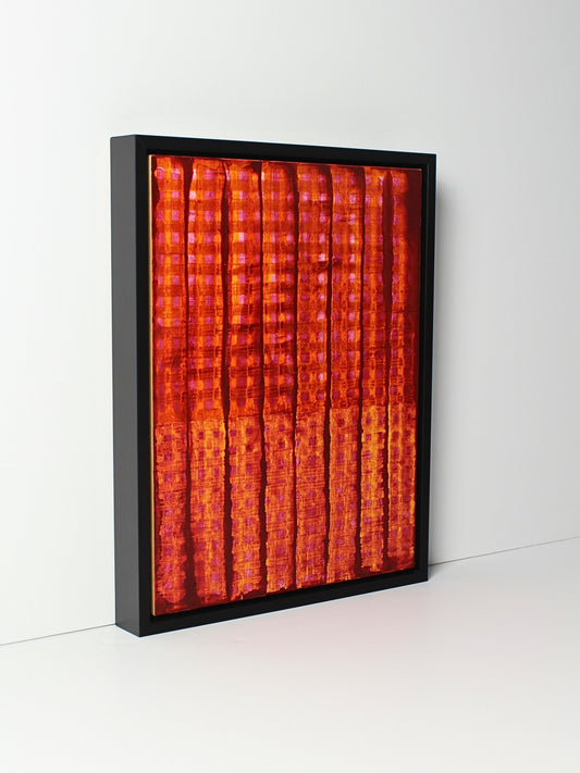 ‘Becoming’ – a bold abstract acrylic on board artwork by Natalie Snowden, available at Rising Creative Studio.
