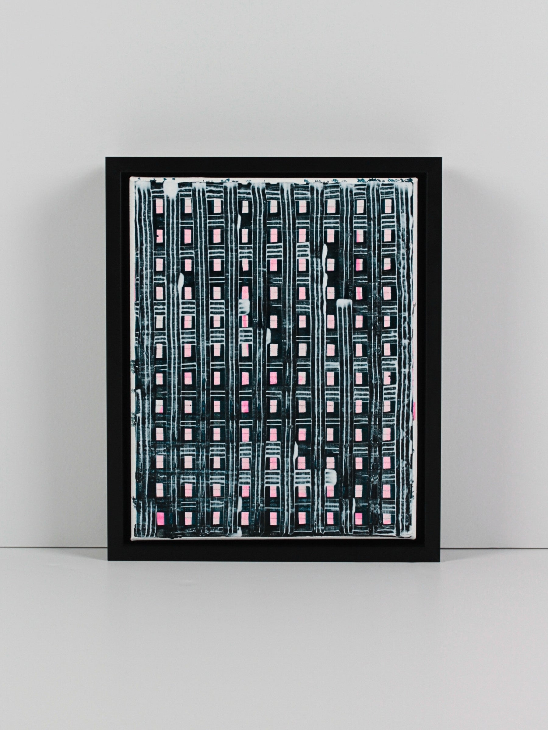 Original abstract acrylic on canvas piece ‘Guise’, created by Natalie Snowden, available through Rising Creative Studio.